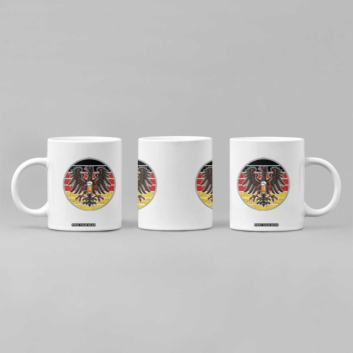 German Eagle Beer Lover Coffee Mug Vintage Bavarian Oktoberfest Beer