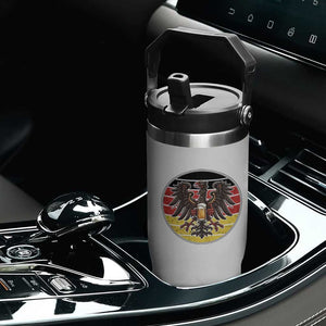 German Eagle Beer Lover Flip Straw Tumbler Vintage Bavarian Oktoberfest Beer