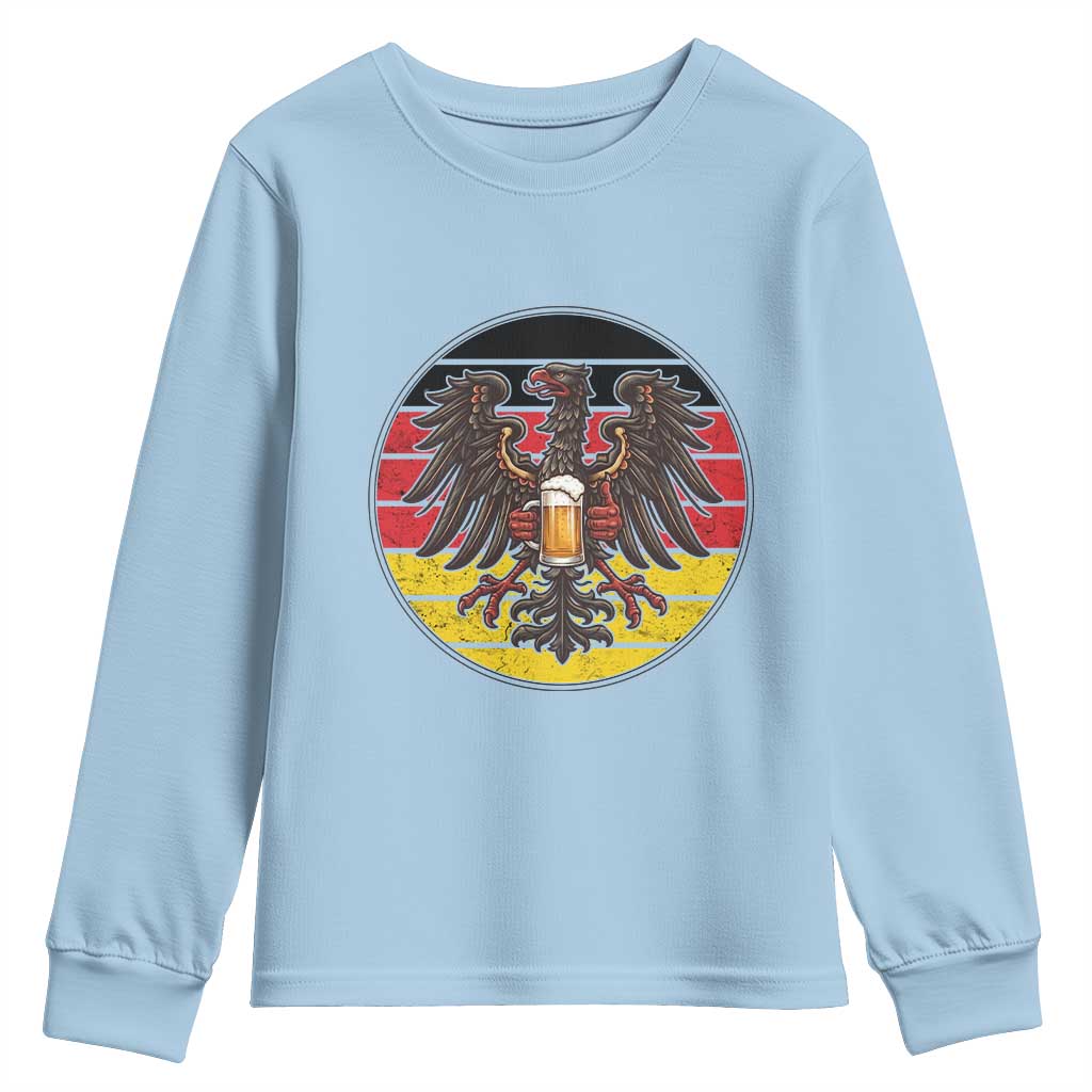 German Eagle Beer Lover Youth Sweatshirt Vintage Bavarian Oktoberfest Beer