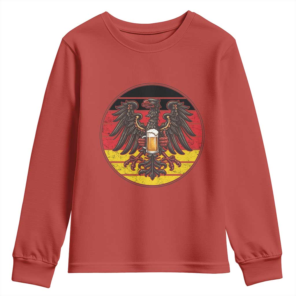German Eagle Beer Lover Youth Sweatshirt Vintage Bavarian Oktoberfest Beer