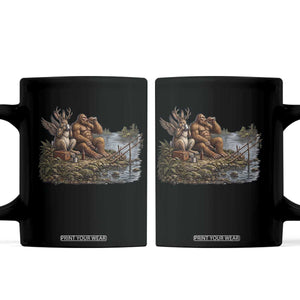 Funny Wolpertinger Bigfoot Fishing Coffee Mug Beer Drinking Cryptid Fisherman Gift