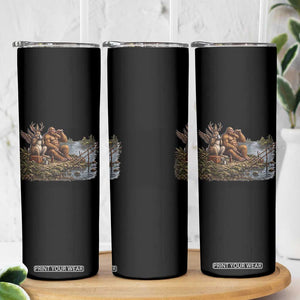 Funny Wolpertinger Bigfoot Fishing Skinny Tumbler Beer Drinking Cryptid Fisherman Gift