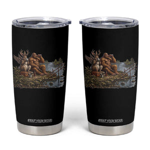 Funny Wolpertinger Bigfoot Fishing Tumbler Cup Beer Drinking Cryptid Fisherman Gift