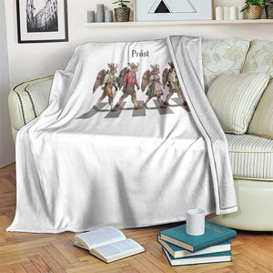 Funny Oktoberfest Wolpertinger Throw Blanket German Bavarian Beer Festival Heritage