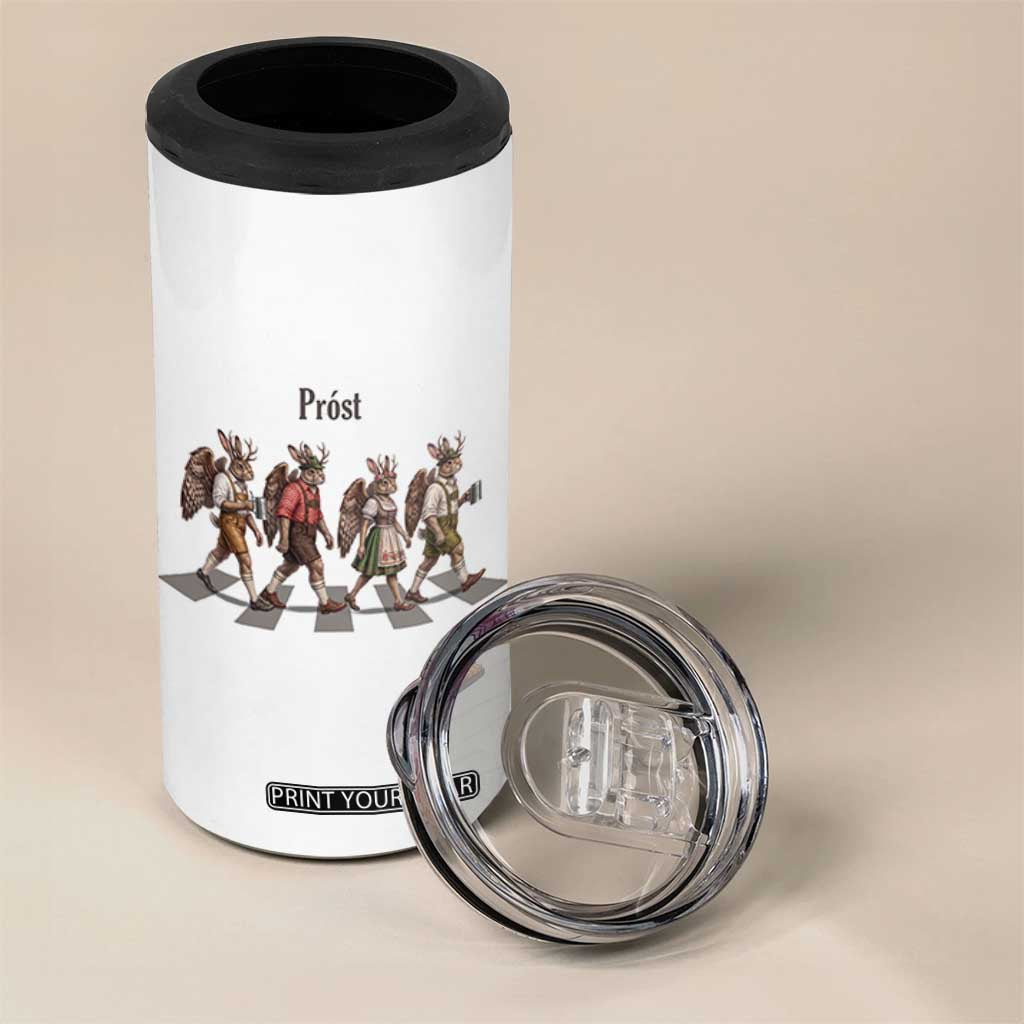 Funny Oktoberfest Wolpertinger 4 in 1 Can Cooler Tumbler German Bavarian Beer Festival Heritage
