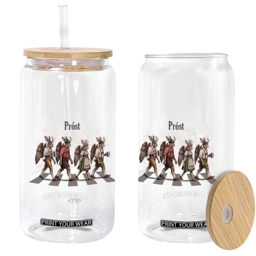 Funny Oktoberfest Wolpertinger Glass Can German Bavarian Beer Festival Heritage