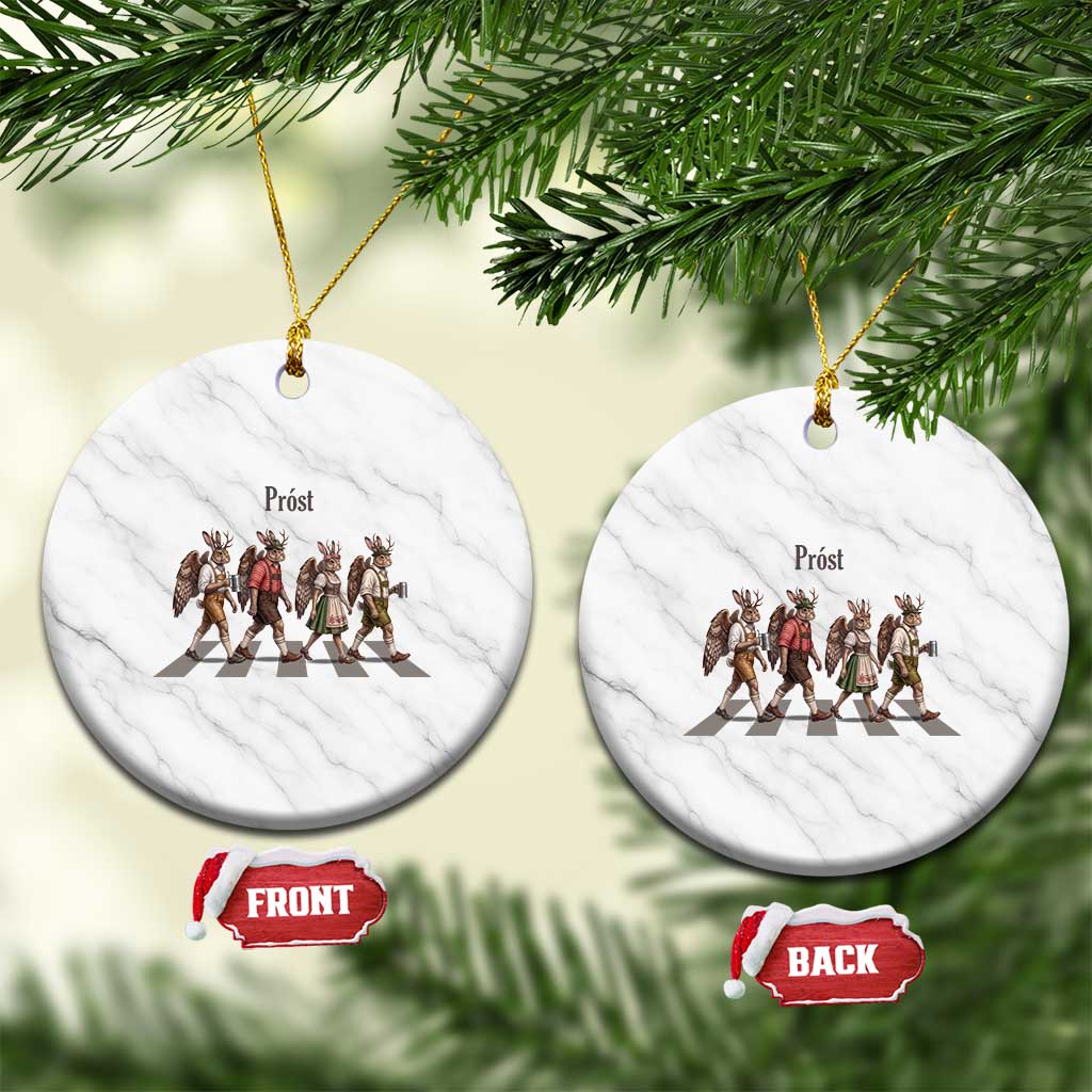 Funny Oktoberfest Wolpertinger Ceramic Ornament German Bavarian Beer Festival Heritage TS12 1pc White Marble Print Your Wear