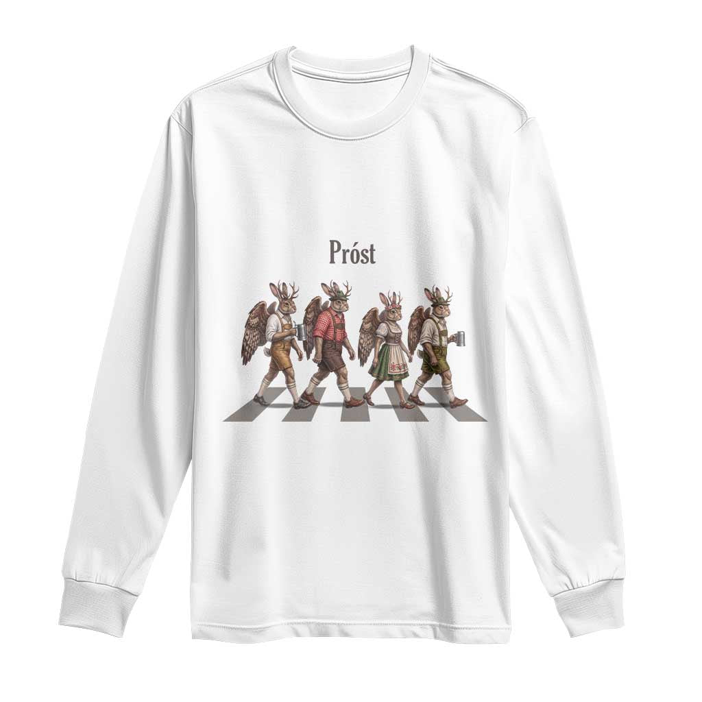 Funny Oktoberfest Wolpertinger Long Sleeve Shirt German Bavarian Beer Festival Heritage TS12 White Print Your Wear