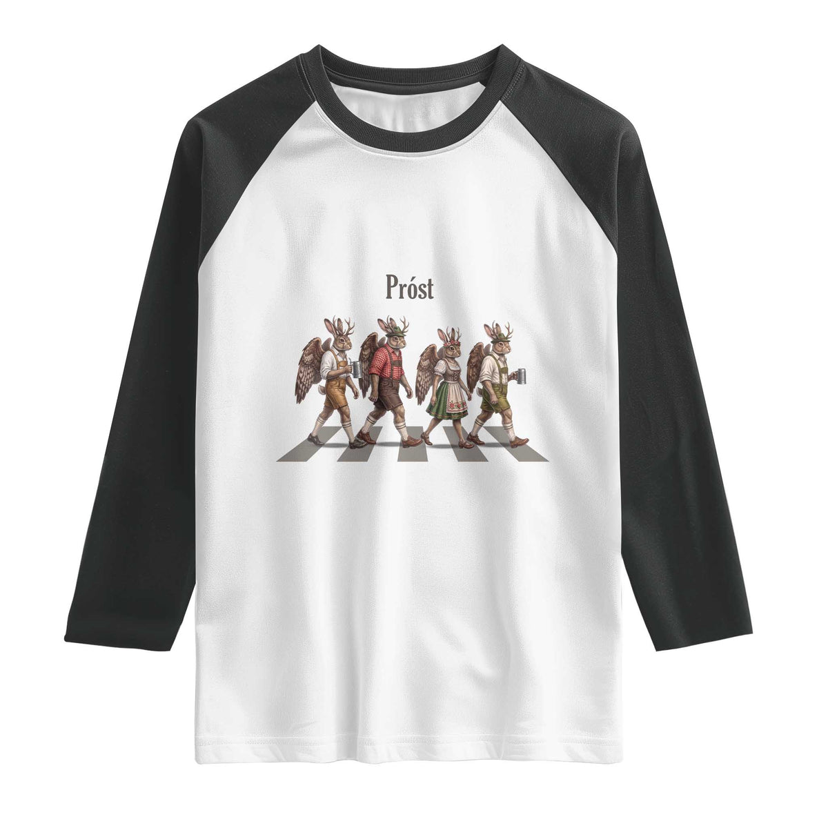 Funny Oktoberfest Wolpertinger Raglan Shirt German Bavarian Beer Festival Heritage