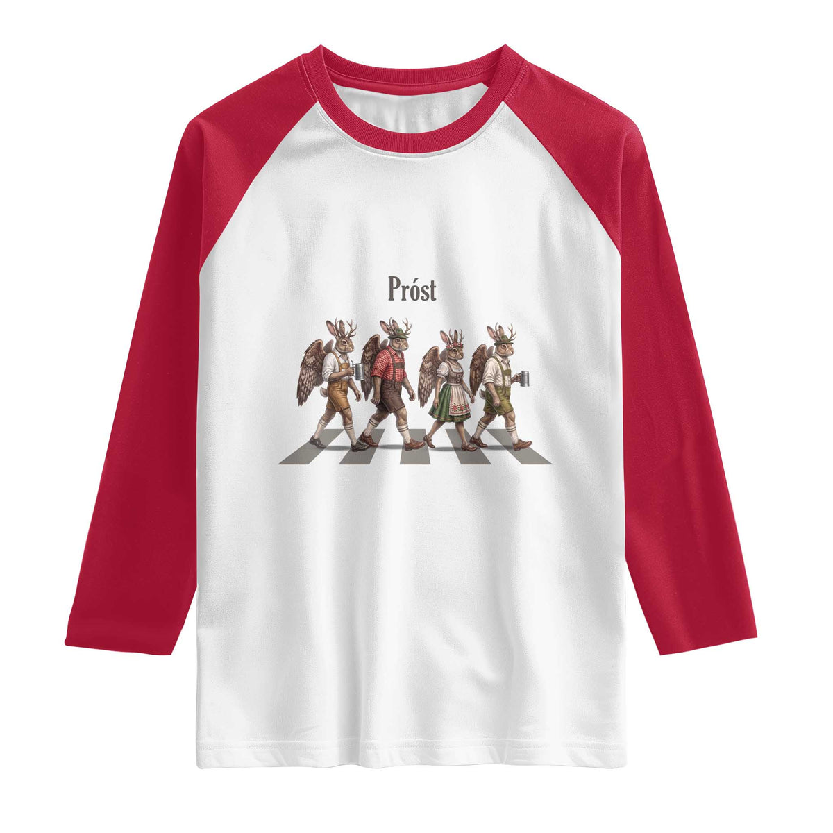 Funny Oktoberfest Wolpertinger Raglan Shirt German Bavarian Beer Festival Heritage