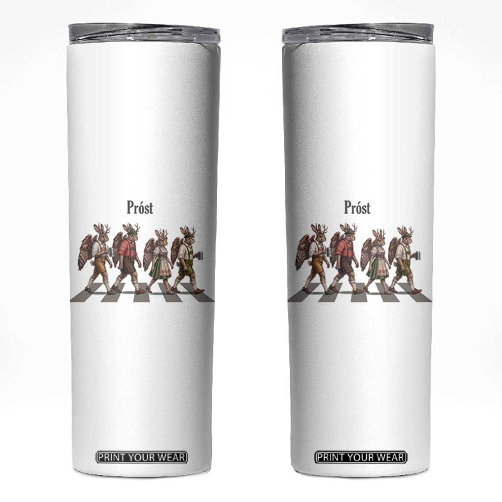 Funny Oktoberfest Wolpertinger Skinny Tumbler German Bavarian Beer Festival Heritage TS12 White Print Your Wear