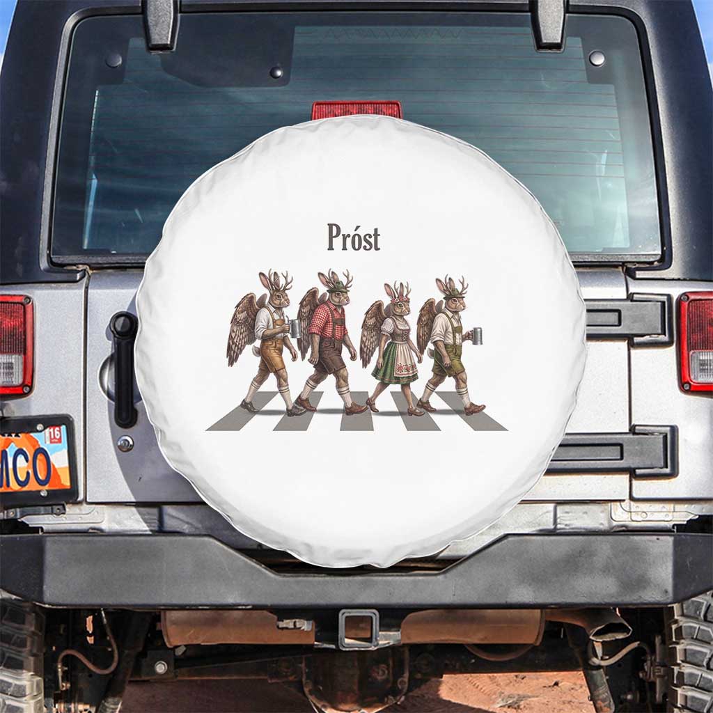 Funny Oktoberfest Wolpertinger Spare Tire Cover German Bavarian Beer Festival Heritage TS12 No hole White Print Your Wear