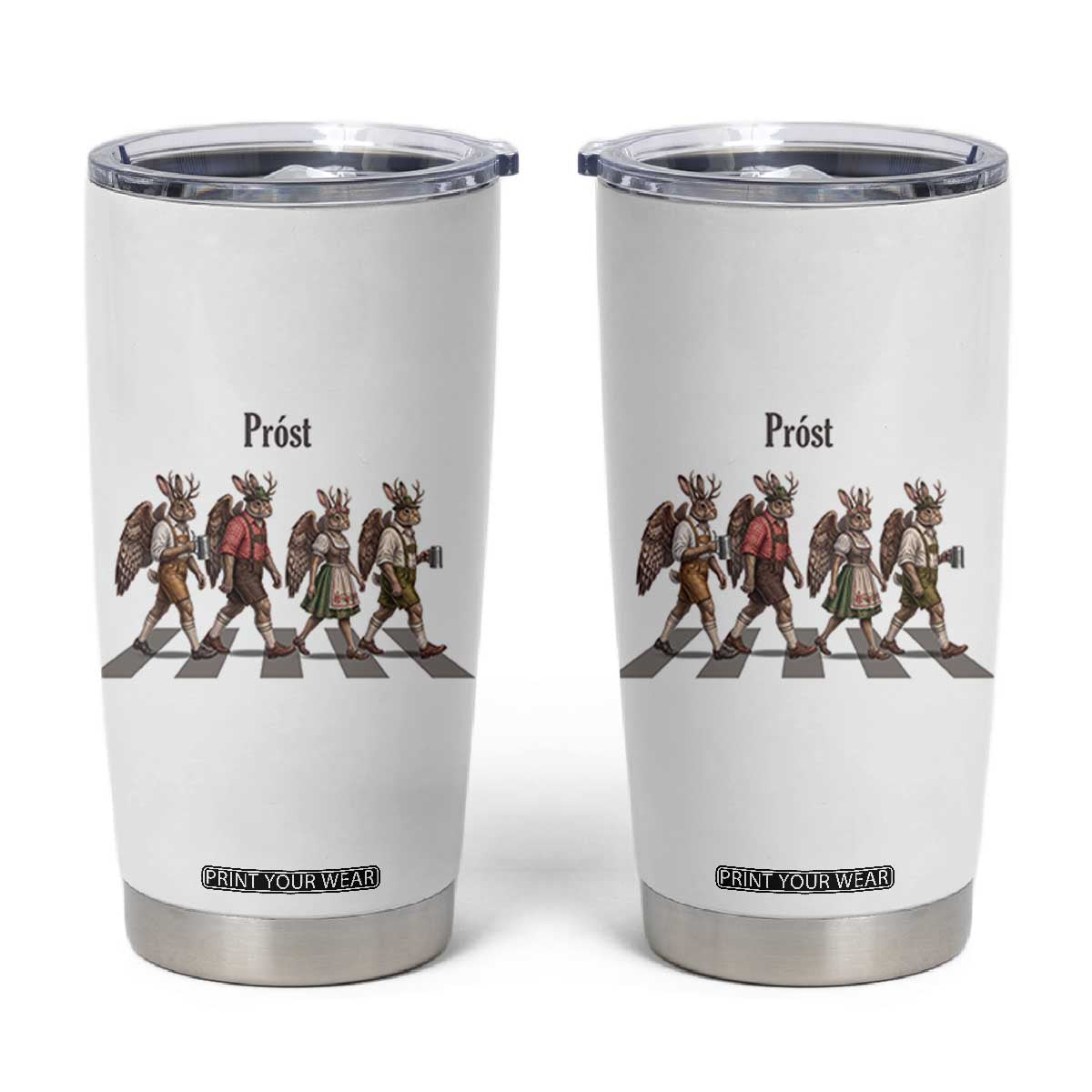 Funny Oktoberfest Wolpertinger Tumbler Cup German Bavarian Beer Festival Heritage TS12 White Print Your Wear
