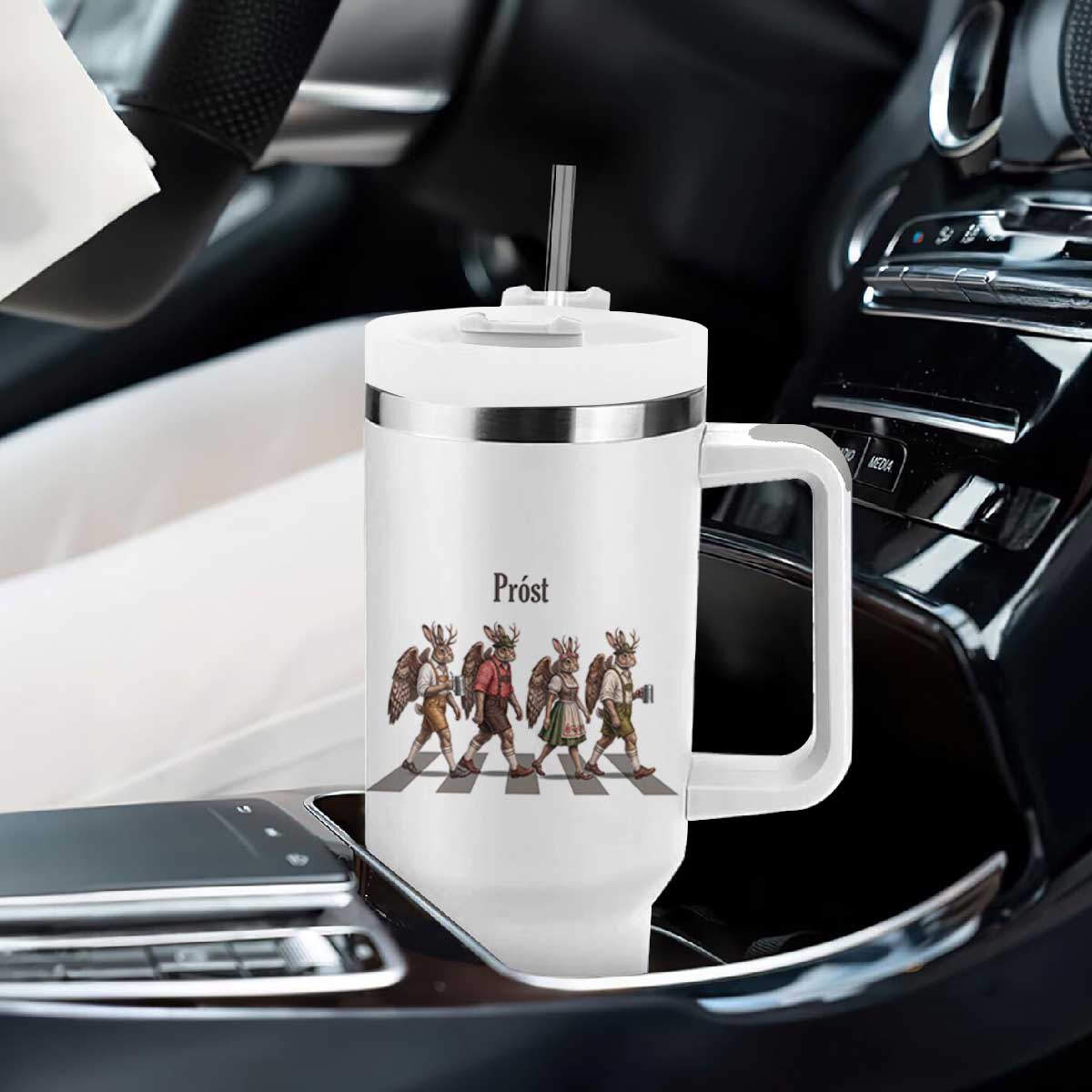 Funny Oktoberfest Wolpertinger Tumbler With Handle German Bavarian Beer Festival Heritage