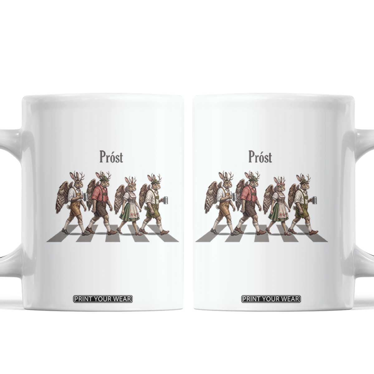 Funny Oktoberfest Wolpertinger Coffee Mug German Bavarian Beer Festival Heritage TS12 White Print Your Wear