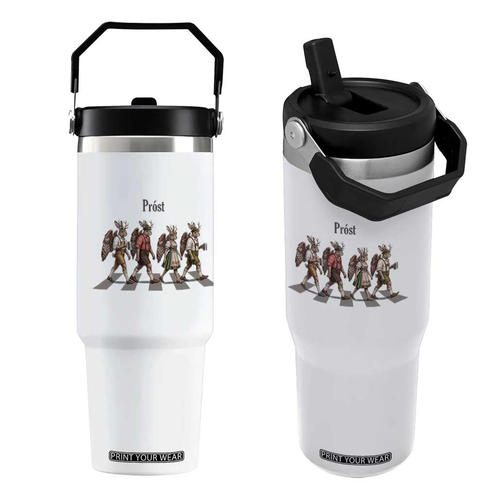 Funny Oktoberfest Wolpertinger Flip Straw Tumbler German Bavarian Beer Festival Heritage TS12 One Size: 30 oz White Print Your Wear