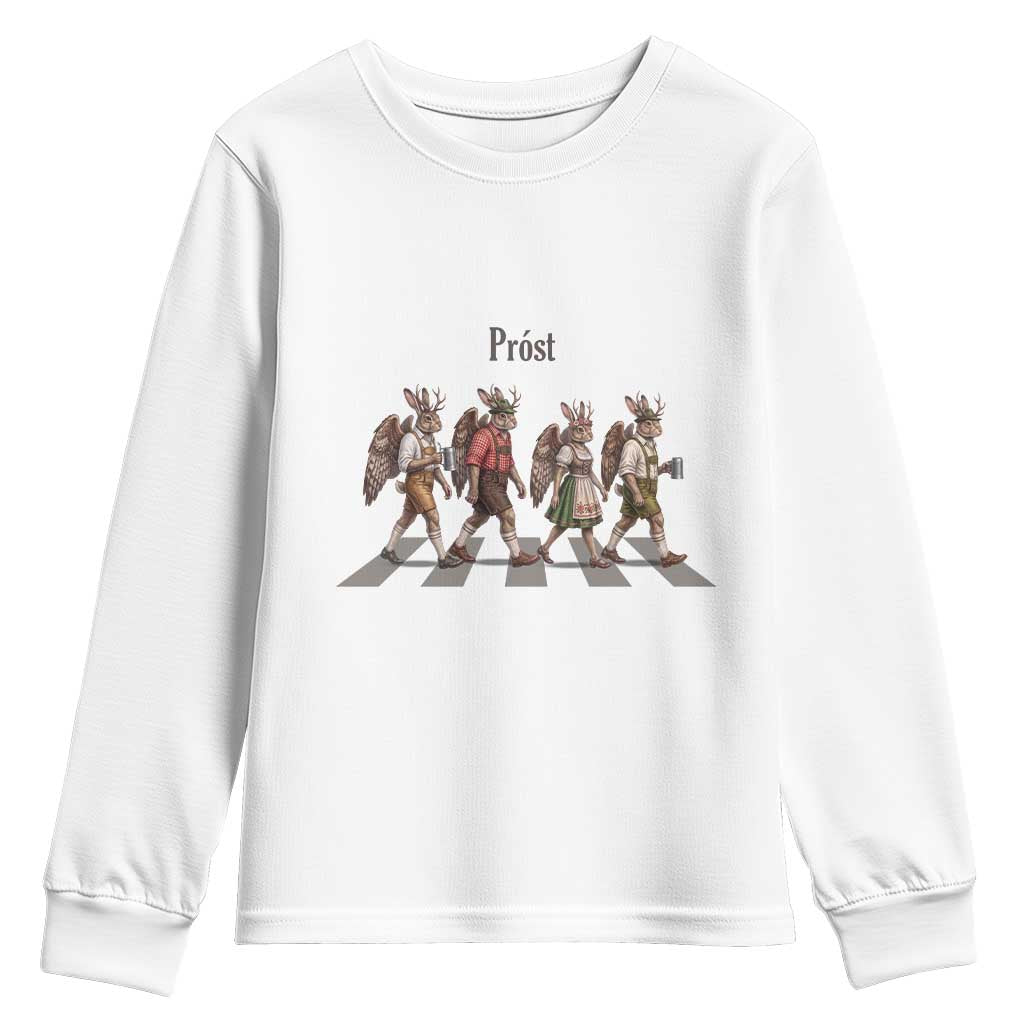 Funny Oktoberfest Wolpertinger Youth Sweatshirt German Bavarian Beer Festival Heritage TS12 White Print Your Wear