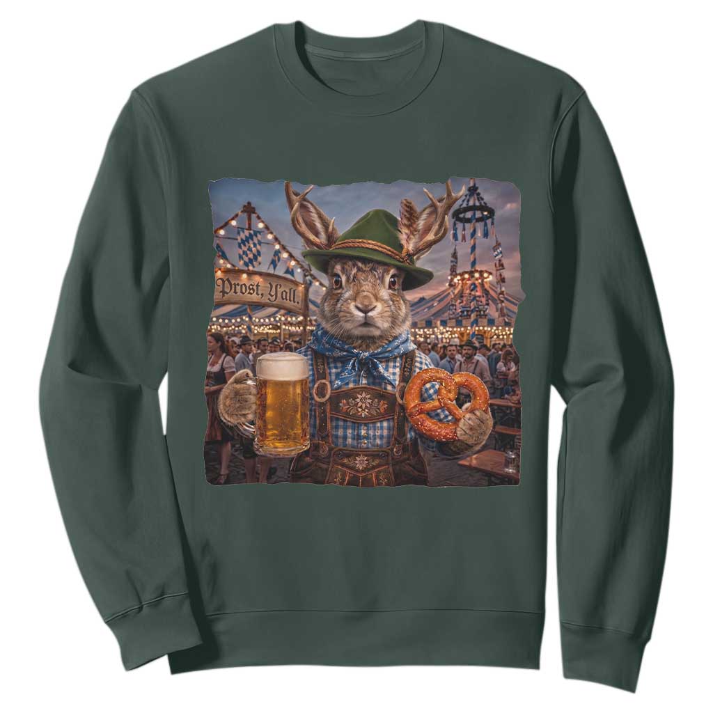 Prost Yall Wolpertinger Oktoberfest Bavarian Folklore Sweatshirt