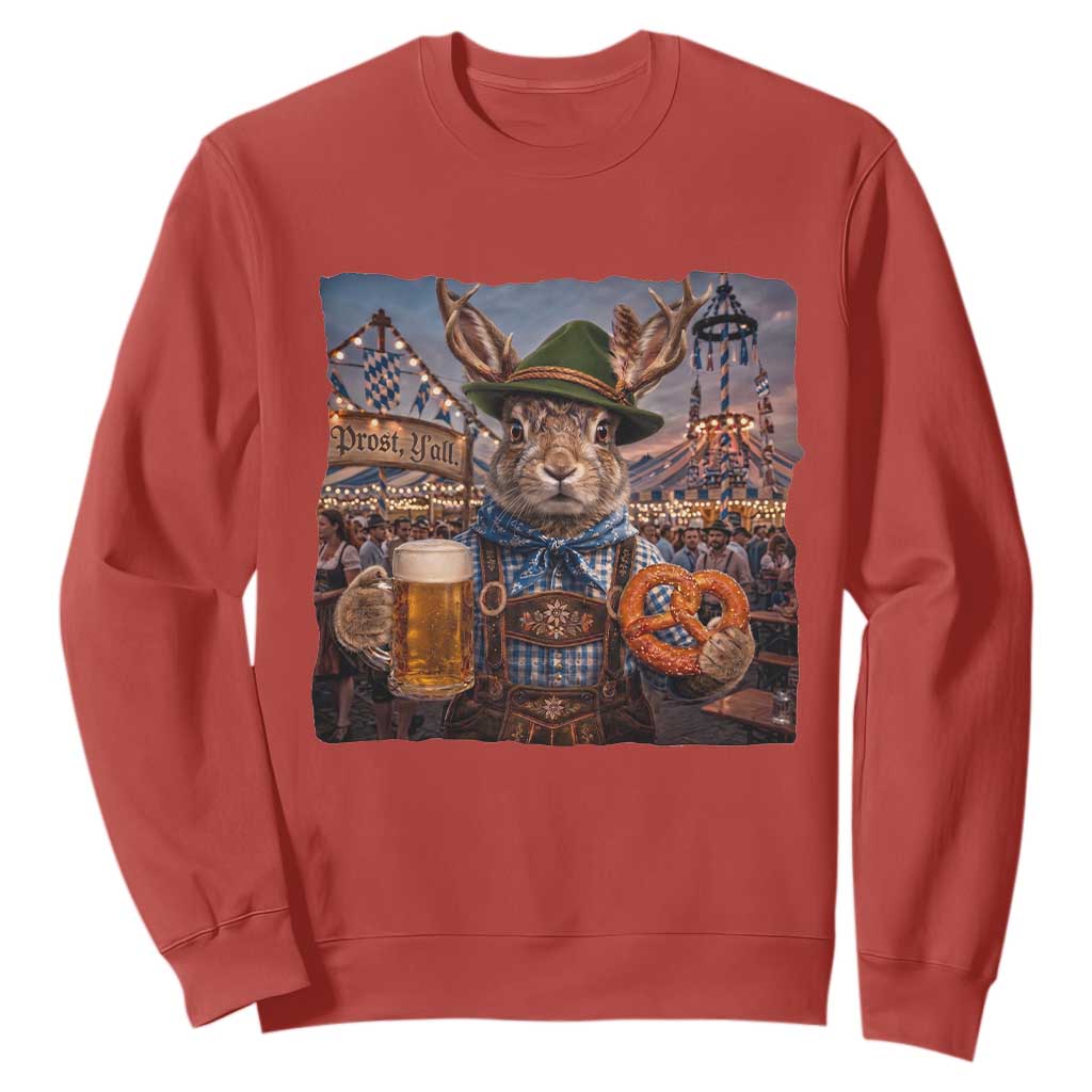 Prost Yall Wolpertinger Oktoberfest Bavarian Folklore Sweatshirt