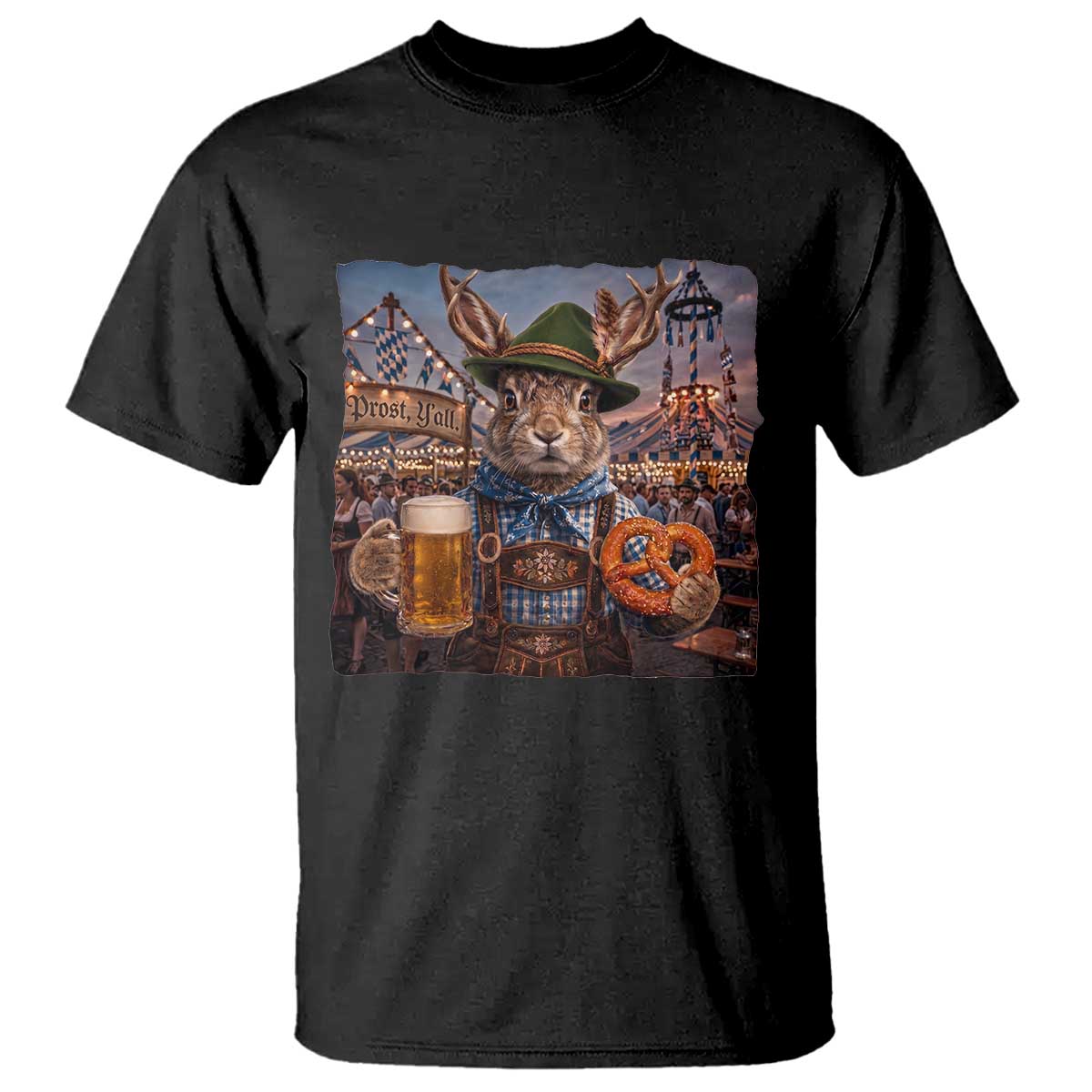 Prost Yall Wolpertinger Oktoberfest Bavarian Folklore T Shirt