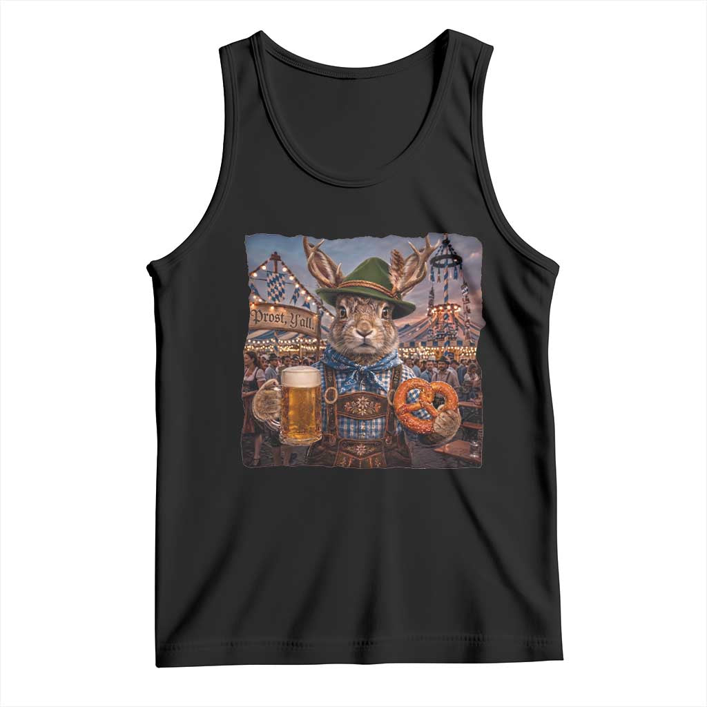 Prost Yall Wolpertinger Oktoberfest Bavarian Folklore Tank Top TS12 Black Print Your Wear