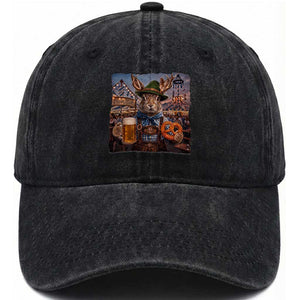 Prost Yall Wolpertinger Oktoberfest Bavarian Folklore Washed Cotton Baseball Cap