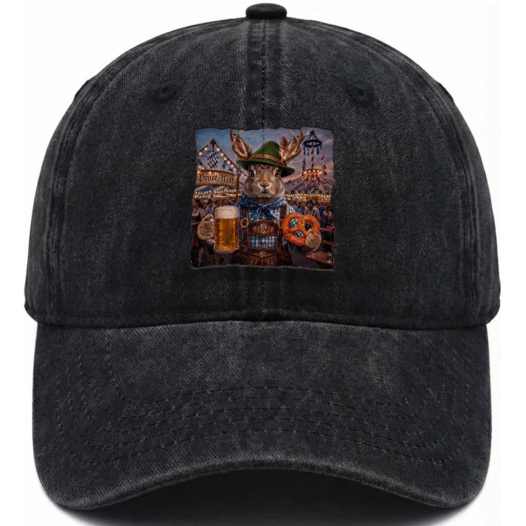 Prost Yall Wolpertinger Oktoberfest Bavarian Folklore Washed Cotton Baseball Cap TS12 Print Your Wear