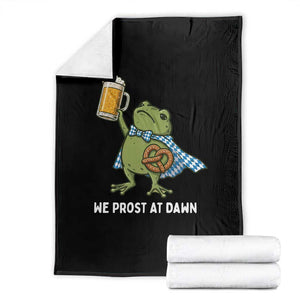 Funny Frog Oktoberfest Bavarian Beer Lover Throw Blanket We Prost At Dawn