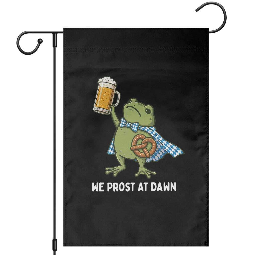 Funny Frog Oktoberfest Bavarian Beer Lover Garden Flag We Prost At Dawn TS12 Black Print Your Wear