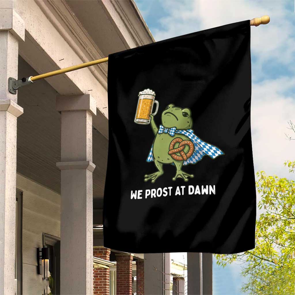 Funny Frog Oktoberfest Bavarian Beer Lover Garden Flag We Prost At Dawn