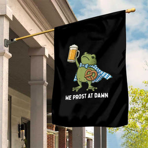 Funny Frog Oktoberfest Bavarian Beer Lover Garden Flag We Prost At Dawn