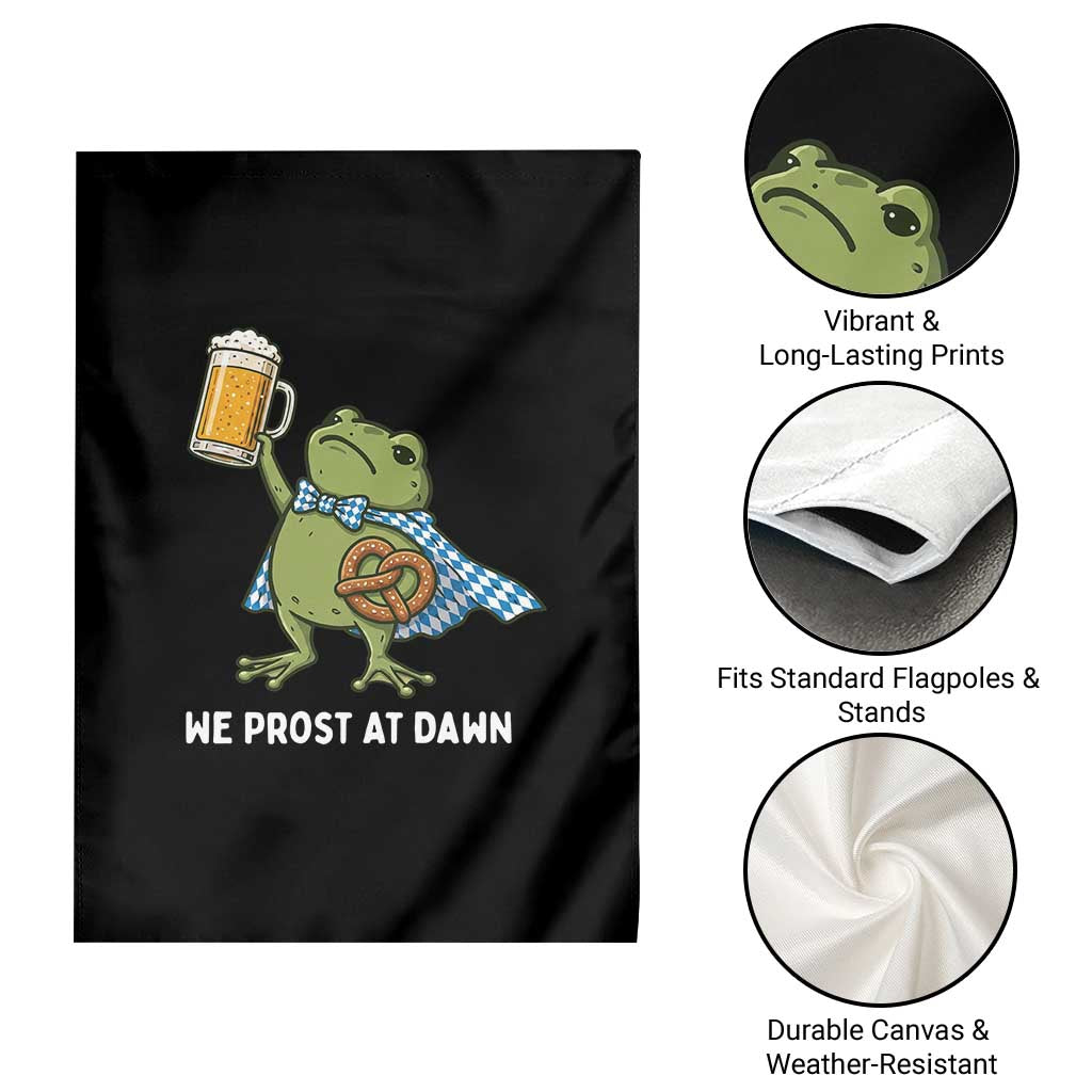 Funny Frog Oktoberfest Bavarian Beer Lover Garden Flag We Prost At Dawn