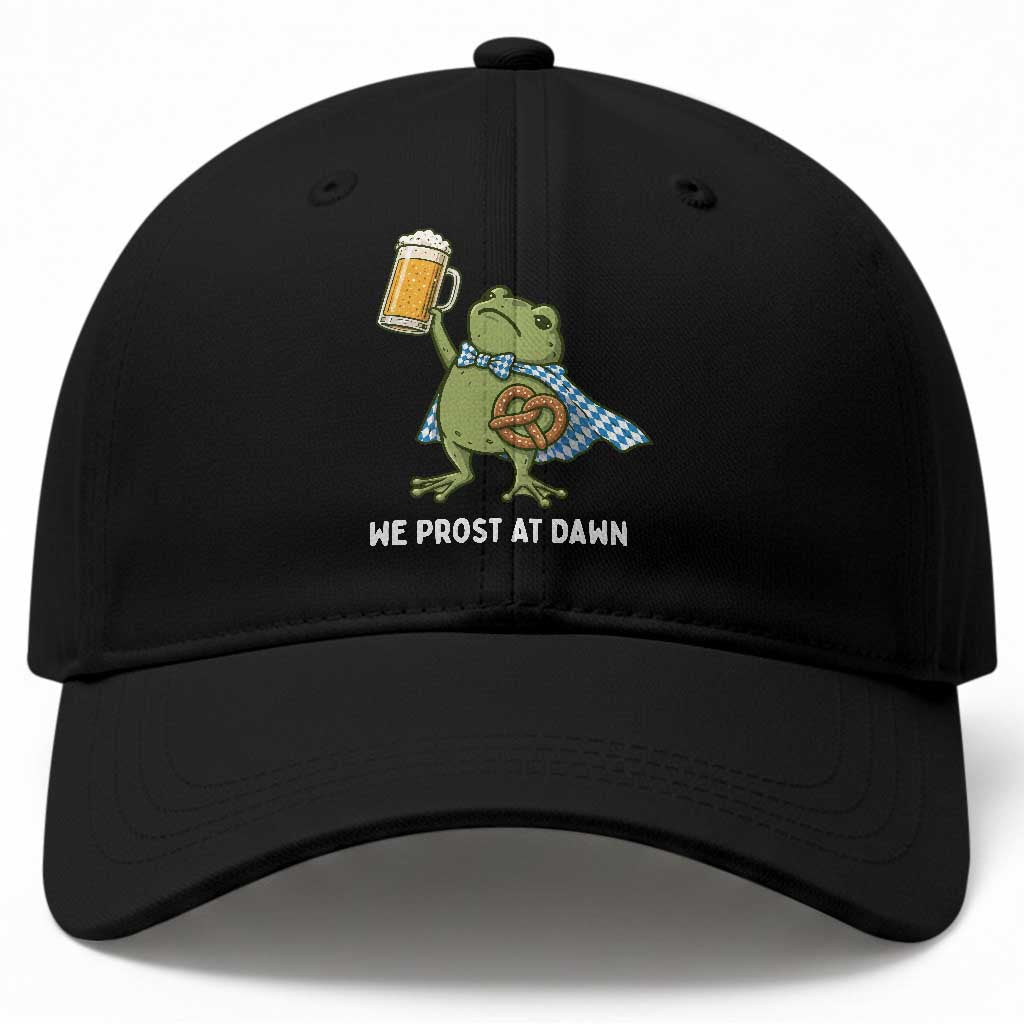 Funny Frog Oktoberfest Bavarian Beer Lover Baseball Cap We Prost At Dawn TS12 Print Your Wear
