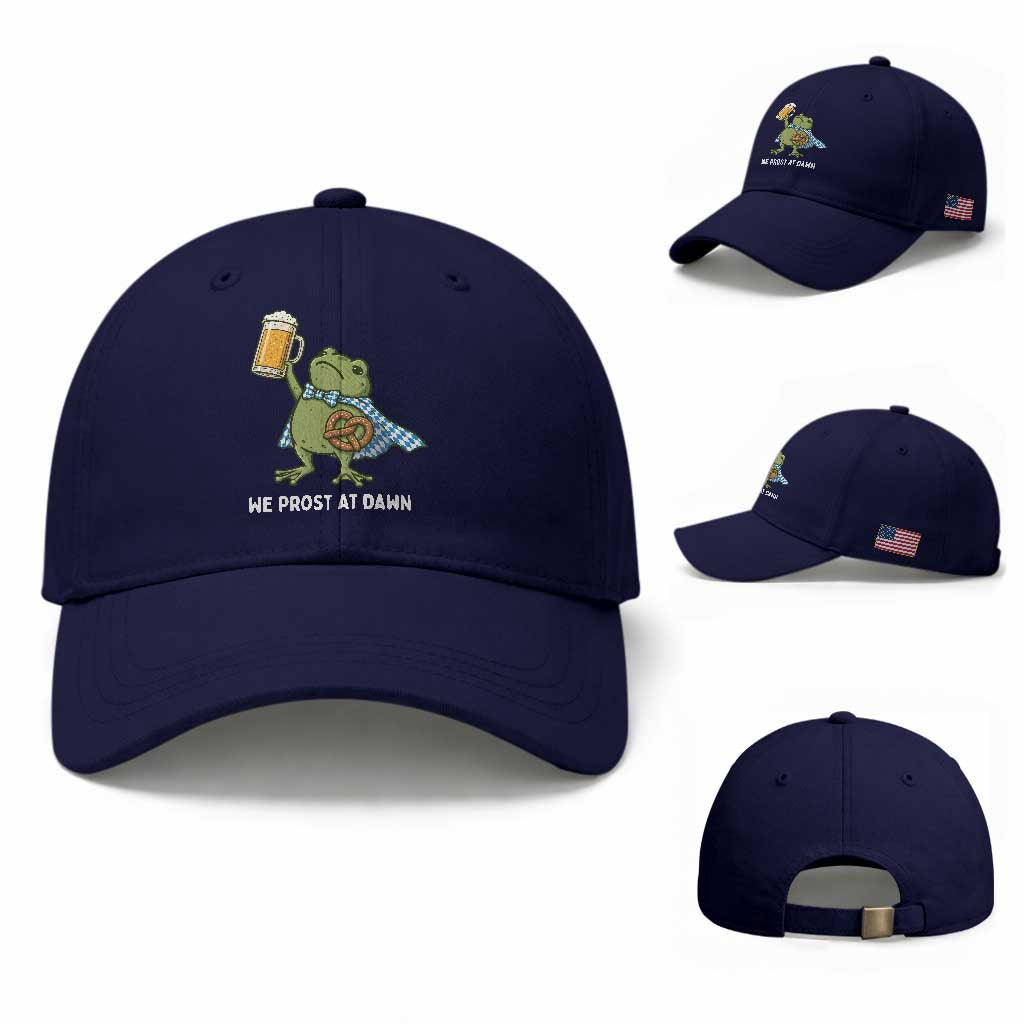 Funny Frog Oktoberfest Bavarian Beer Lover Baseball Cap We Prost At Dawn