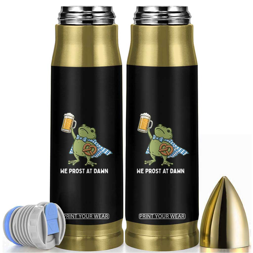 Funny Frog Oktoberfest Bavarian Beer Lover Bullet Tumbler We Prost At Dawn TS12 Black Print Your Wear