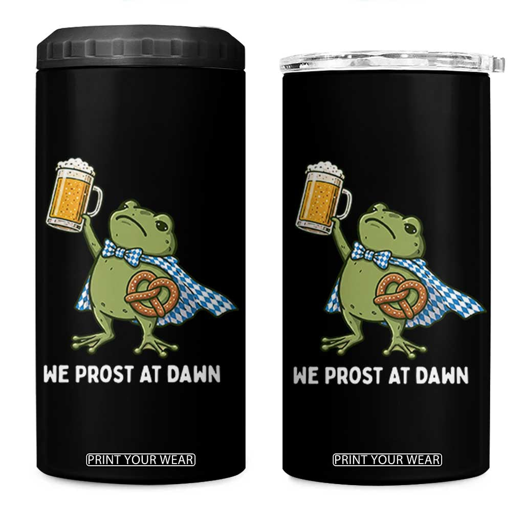 Funny Frog Oktoberfest Bavarian Beer Lover 4 in 1 Can Cooler Tumbler We Prost At Dawn TS12 One Size: 16 oz Black Print Your Wear