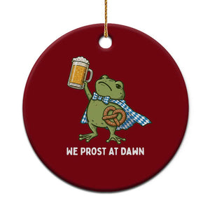 Funny Frog Oktoberfest Bavarian Beer Lover Ceramic Ornament We Prost At Dawn