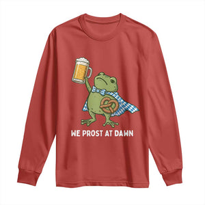 Funny Frog Oktoberfest Bavarian Beer Lover Long Sleeve Shirt We Prost At Dawn