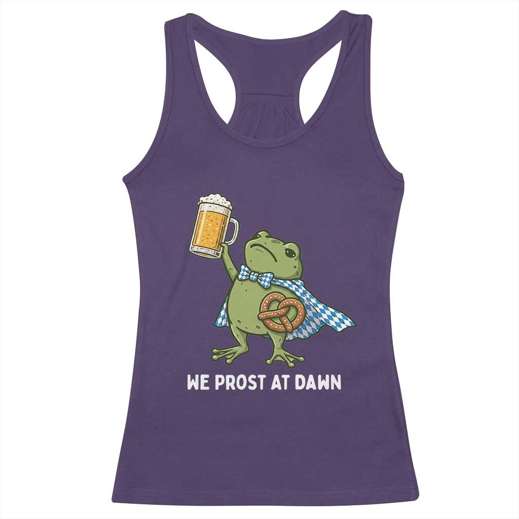Funny Frog Oktoberfest Bavarian Beer Lover Racerback Tank Top We Prost At Dawn