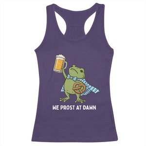 Funny Frog Oktoberfest Bavarian Beer Lover Racerback Tank Top We Prost At Dawn