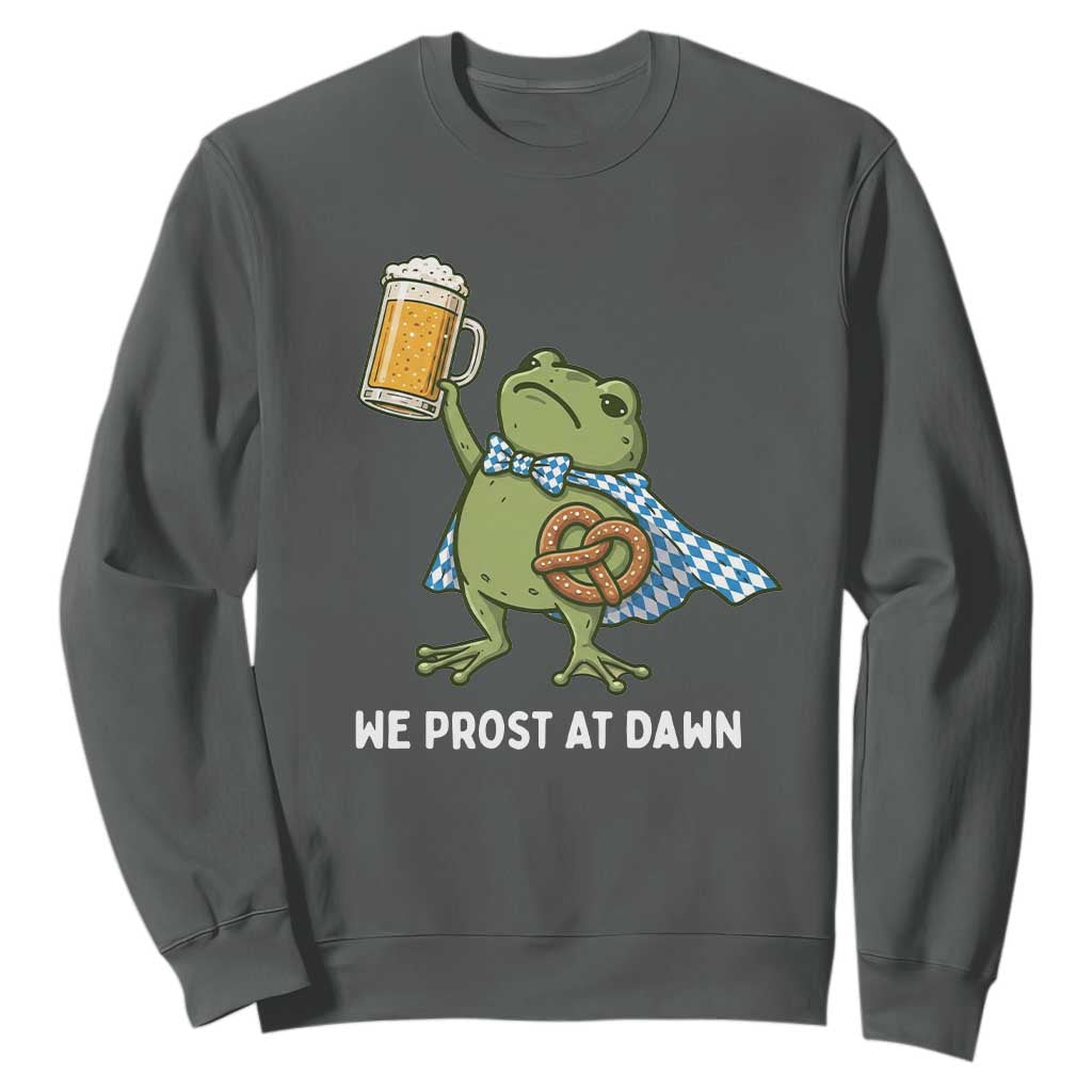 Funny Frog Oktoberfest Bavarian Beer Lover Sweatshirt We Prost At Dawn