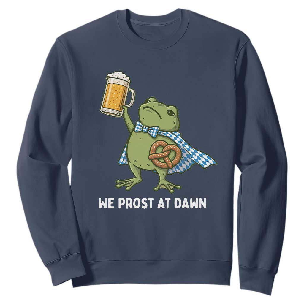 Funny Frog Oktoberfest Bavarian Beer Lover Sweatshirt We Prost At Dawn
