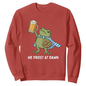 Funny Frog Oktoberfest Bavarian Beer Lover Sweatshirt We Prost At Dawn