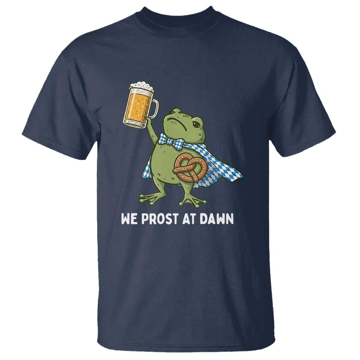 Funny Frog Oktoberfest Bavarian Beer Lover T Shirt We Prost At Dawn