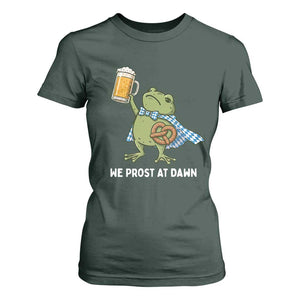 Funny Frog Oktoberfest Bavarian Beer Lover T Shirt For Women We Prost At Dawn