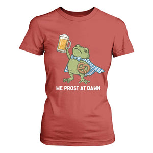 Funny Frog Oktoberfest Bavarian Beer Lover T Shirt For Women We Prost At Dawn