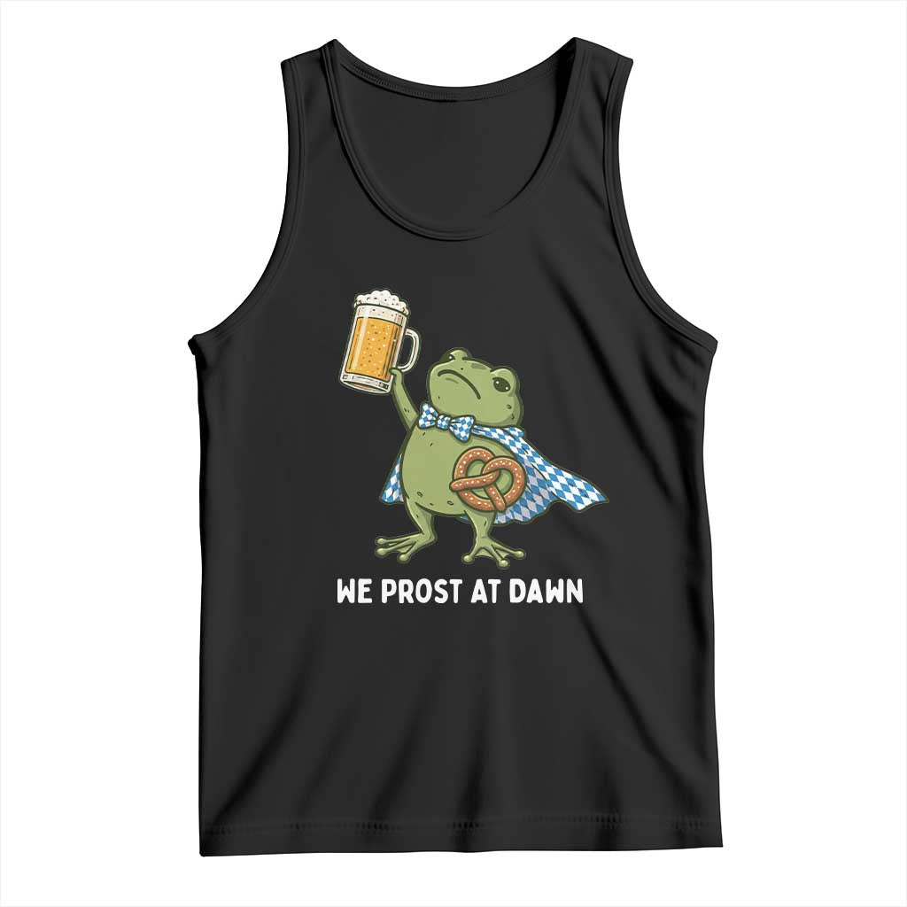 Funny Frog Oktoberfest Bavarian Beer Lover Tank Top We Prost At Dawn TS12 Black Print Your Wear
