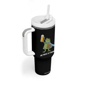 Funny Frog Oktoberfest Bavarian Beer Lover Tumbler With Handle We Prost At Dawn