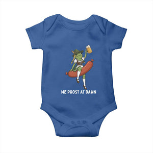 Funny Oktoberfest Frog Baby Onesie We Prost At Dawn Dirndl Sausage Beer Lover