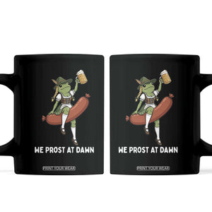 Funny Oktoberfest Frog Coffee Mug We Prost At Dawn Dirndl Sausage Beer Lover